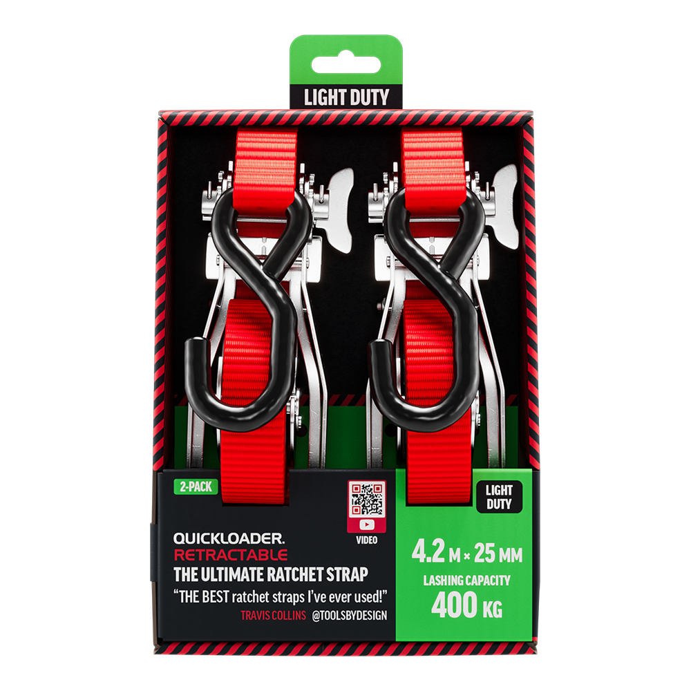 Retractable Ratchet Strap 400kg 4,2m